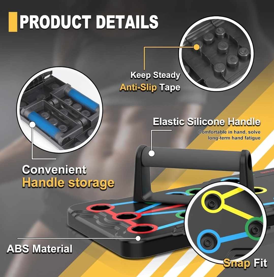 14-in-1 Color-Coded Push-Up Board