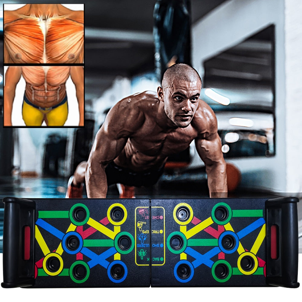 14-in-1 Color-Coded Push-Up Board