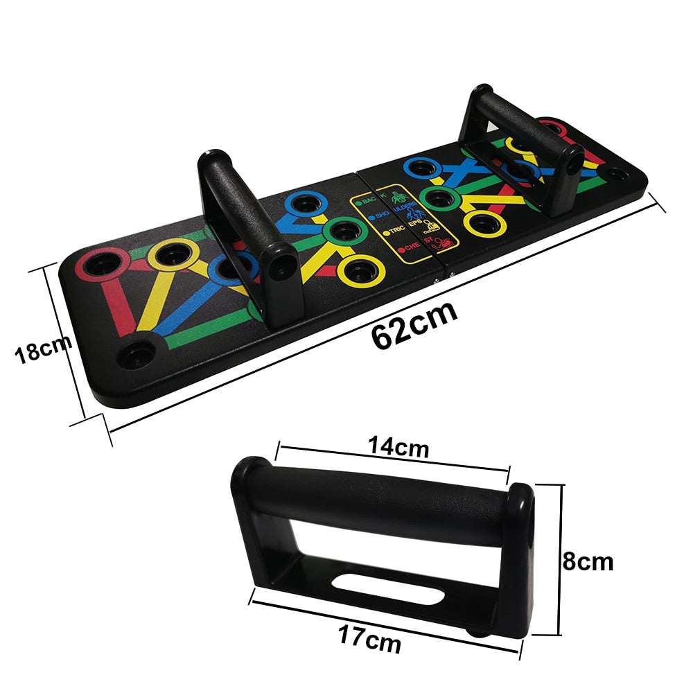 14-in-1 Color-Coded Push-Up Board