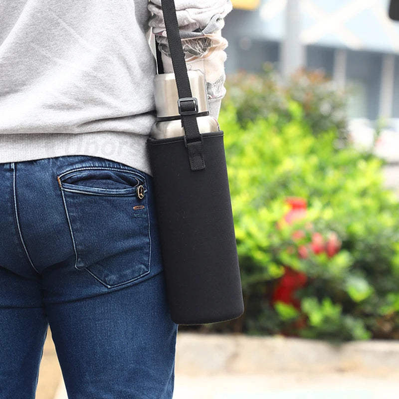 Premium Stainless Steel Insulated Flask with Carry Rope (500-1500ml)