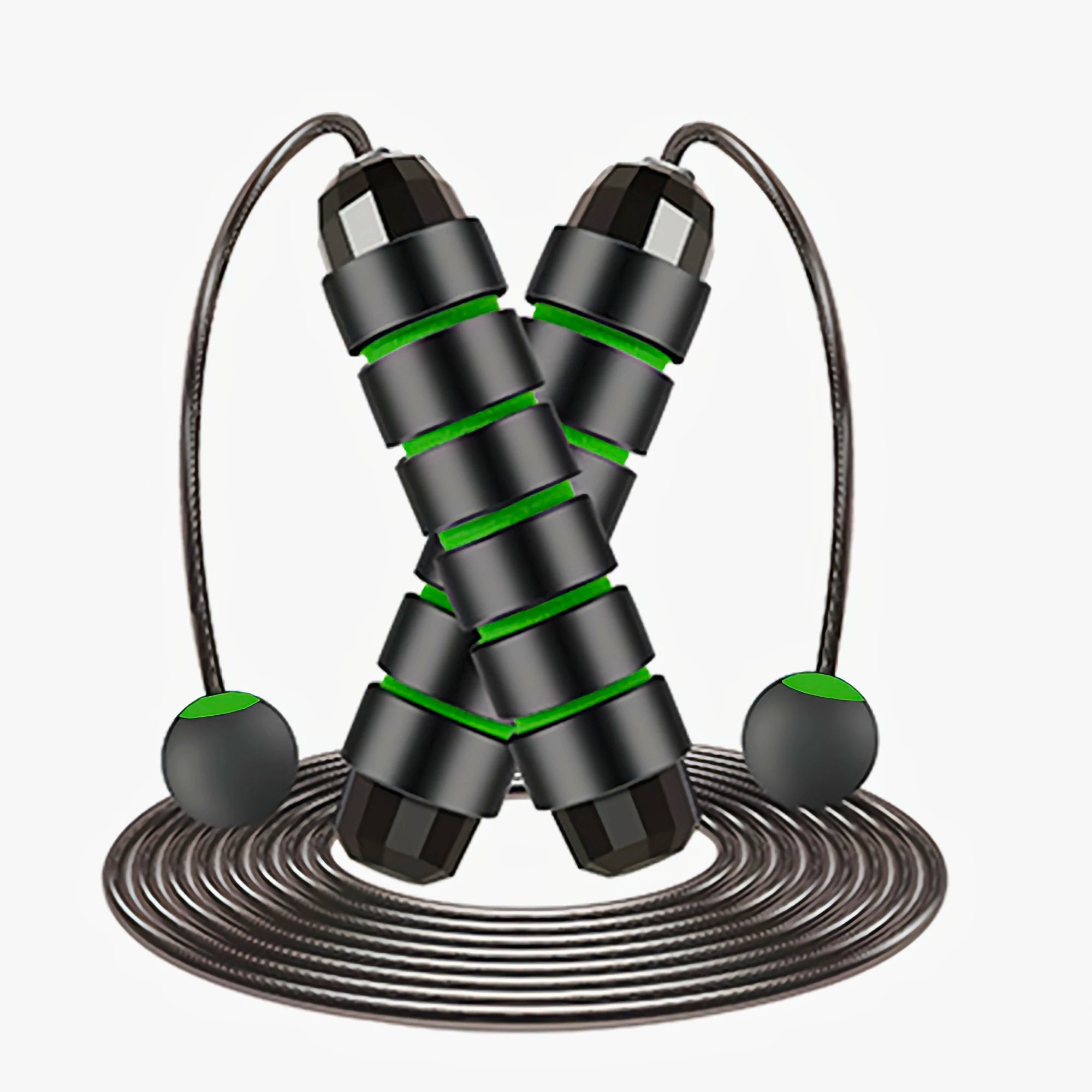With Ball Bearings Adjustable Tangle-Free Speed Wire Jump Rope Workout with Foam Handles for Fitness Home Workouts and Slim Body