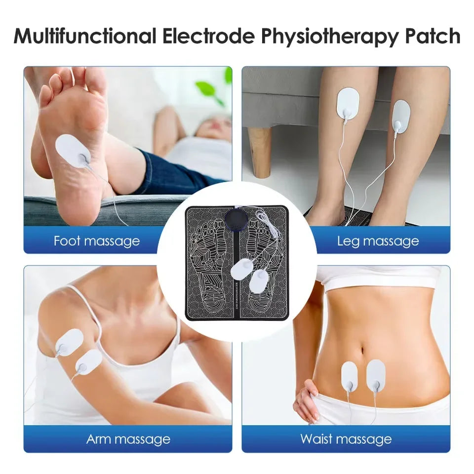 EMS Foot Massager Pad USB Rechargeabl Reflexology Foot Acupoint Massage Muscle Stimulation Improve Blood Circulation Relief Pain