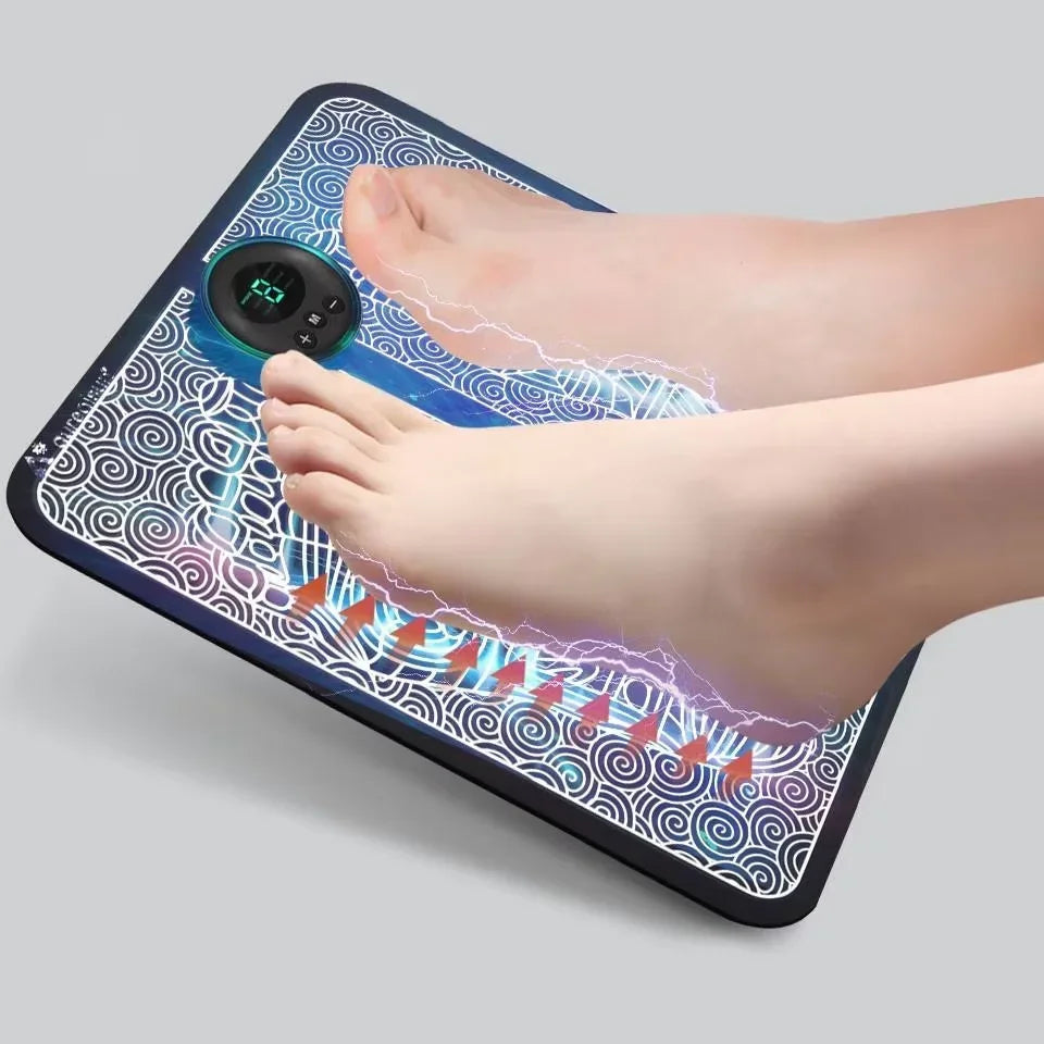 EMS Foot Massager Pad USB Rechargeabl Reflexology Foot Acupoint Massage Muscle Stimulation Improve Blood Circulation Relief Pain