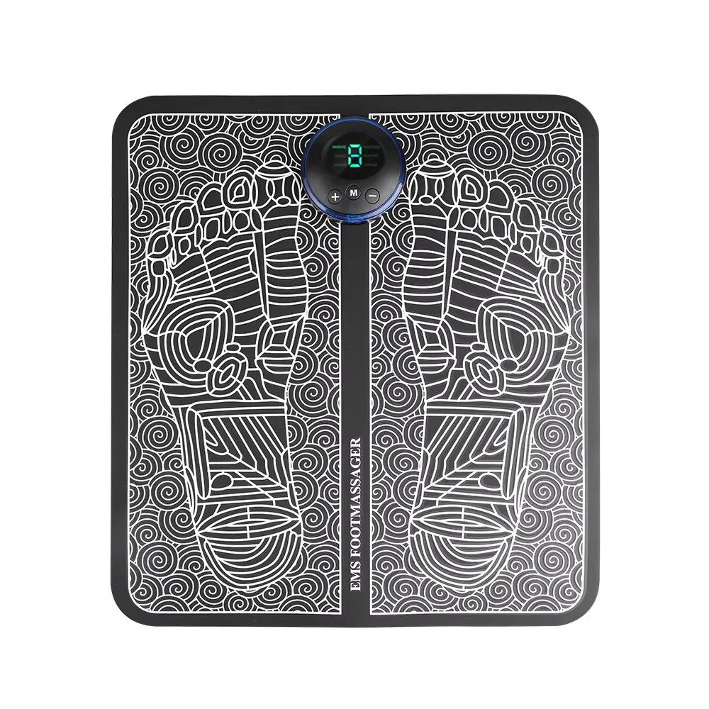 EMS Foot Massager Pad USB Rechargeabl Reflexology Foot Acupoint Massage Muscle Stimulation Improve Blood Circulation Relief Pain