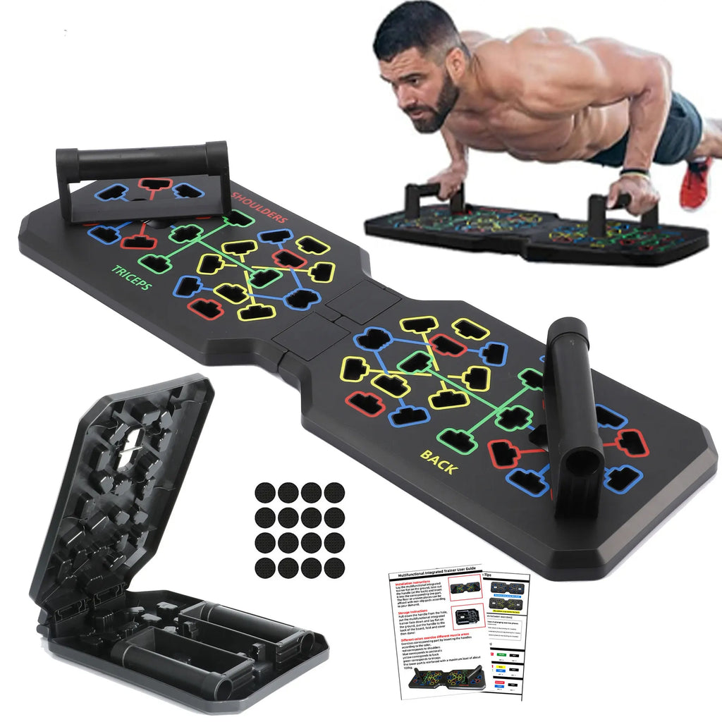 14-in-1 Color-Coded Push-Up Board