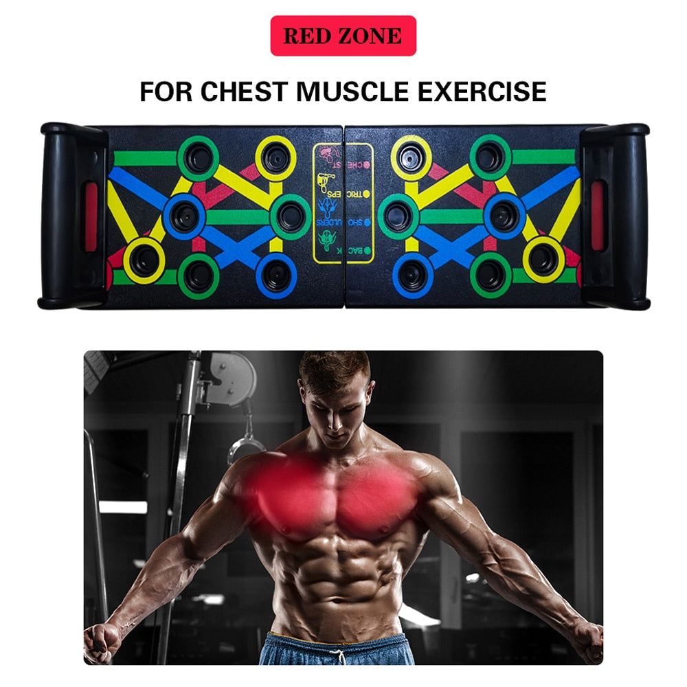 14-in-1 Color-Coded Push-Up Board